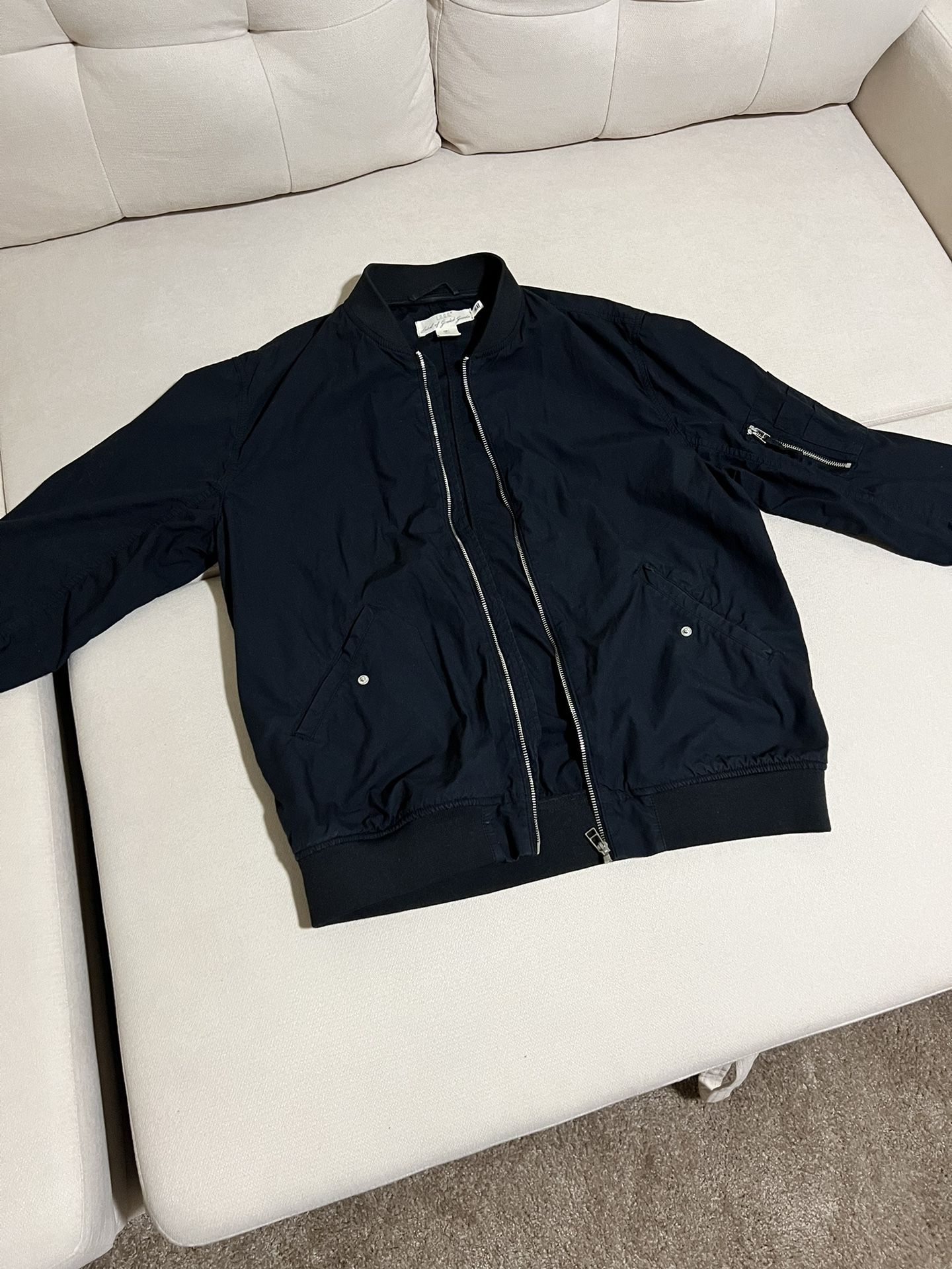 Dark Blue Bomber Jacket