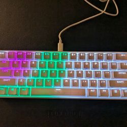 CORSAIR K65 RGB Mini (White) Mechanical Keyboard Cherry MX switches |Wired USB