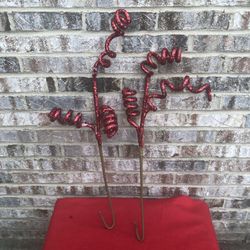 Red Tall Glitter Spiral Decor - Party Decor 
