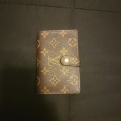 Louis Vuitton Brown Mono Compact Kisslock Bifold Wallet 