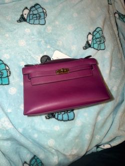 Hermes swift kelly pochette clutch anemone