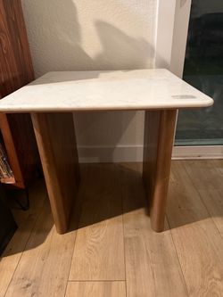 Modern Marble Top Side Tables - set of 2