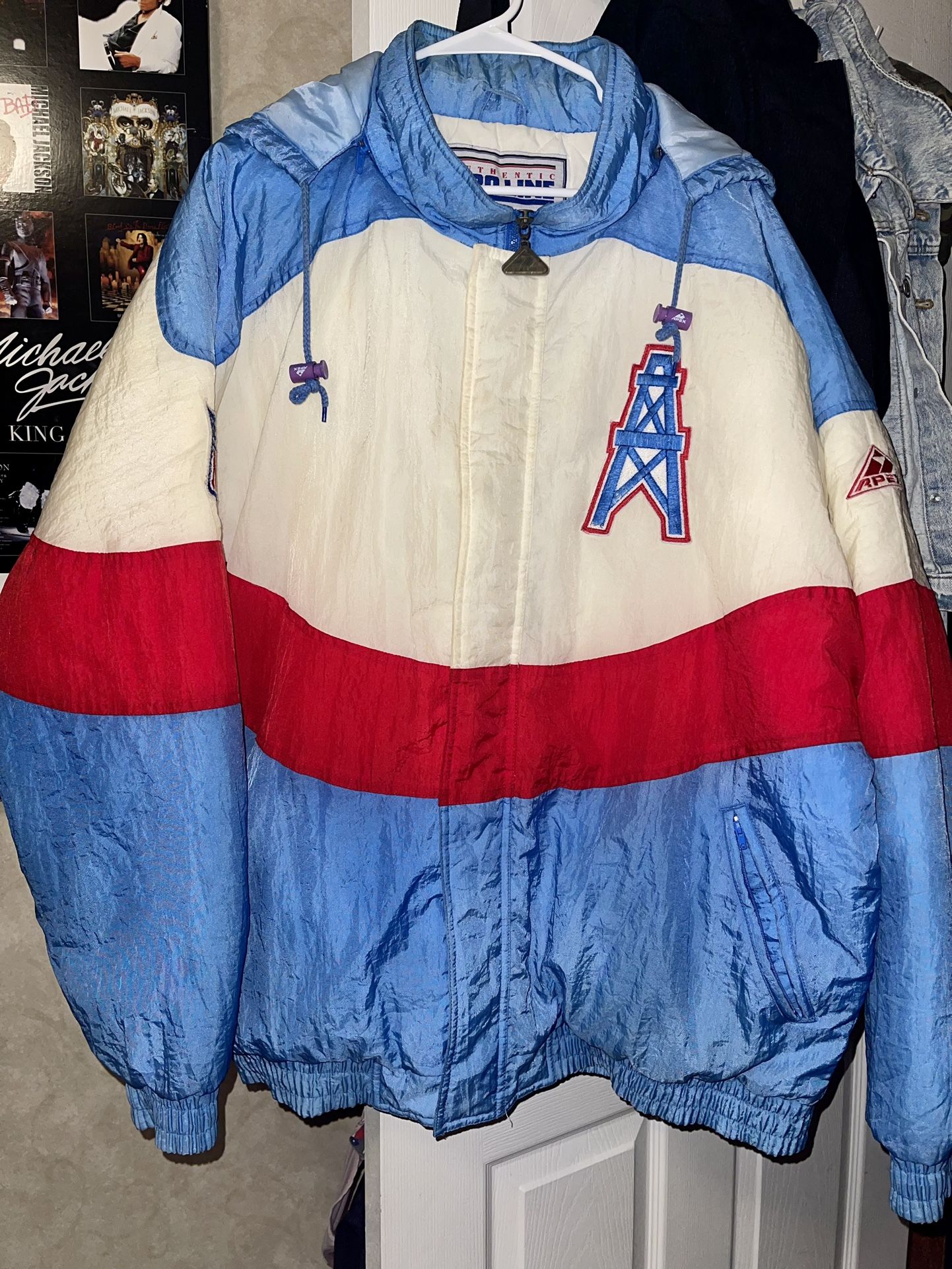 Rare Vintage Apex One Houston Oilers Jacket 