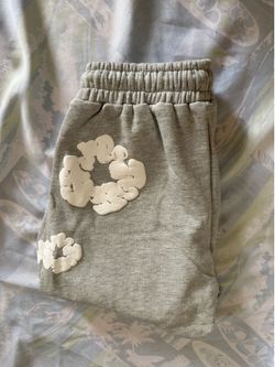 Denim Tears Cotton Wreath Sweat Shorts Gray Size M Made in USA