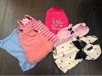 6pc pet clothes - size xs-s