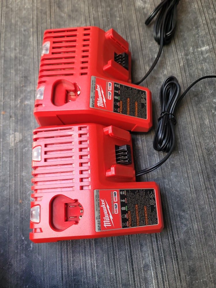 MILWAUKEE M12/M18 CHARGERS NEW $45 EACH