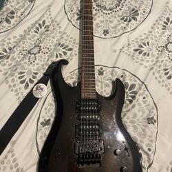 6 Strings Guitar Floyd Rose Black And Purple OK CONDITION 