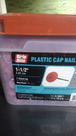 Grip rite plastic cap nails