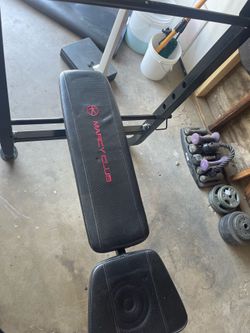 Marcy Club Bench Press with Pole and 2 Weights