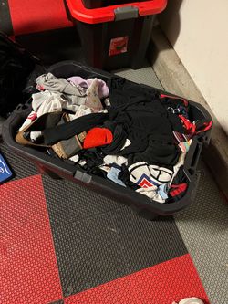 Big box full of random clothes kid medium to adult Large