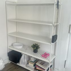 $40_IKEA WHITE STEEL SHELF 