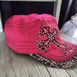 #Women's #Pink #Cross Cap#Hat