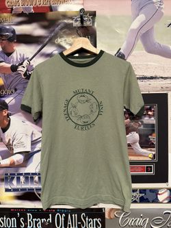 Vintage 2002 Teenage Mutant Ninja Turtles Ringer T-Shirt Size S 