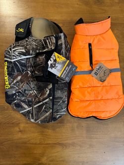 New Neoprene Dog Vest & Orange Dog Jacket