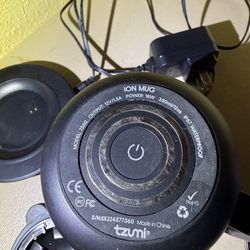 ionMug & Charging Coaster, 12oz. Stainless Steel Self Heating Coffee Mug with Lid, 3.5" x 3.5" x 5"