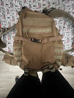 Tan Tactical MOLLE Backpack