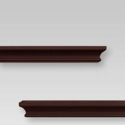 Wall Shelf Set 2 Brown