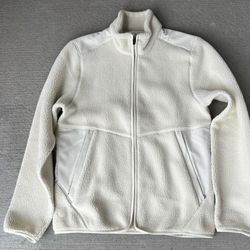 Cuts Brand! White Sherpa Full Zip Jacket