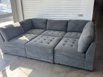 Thomasville Tisdale 6-Piece Fabric Sectional, Gray