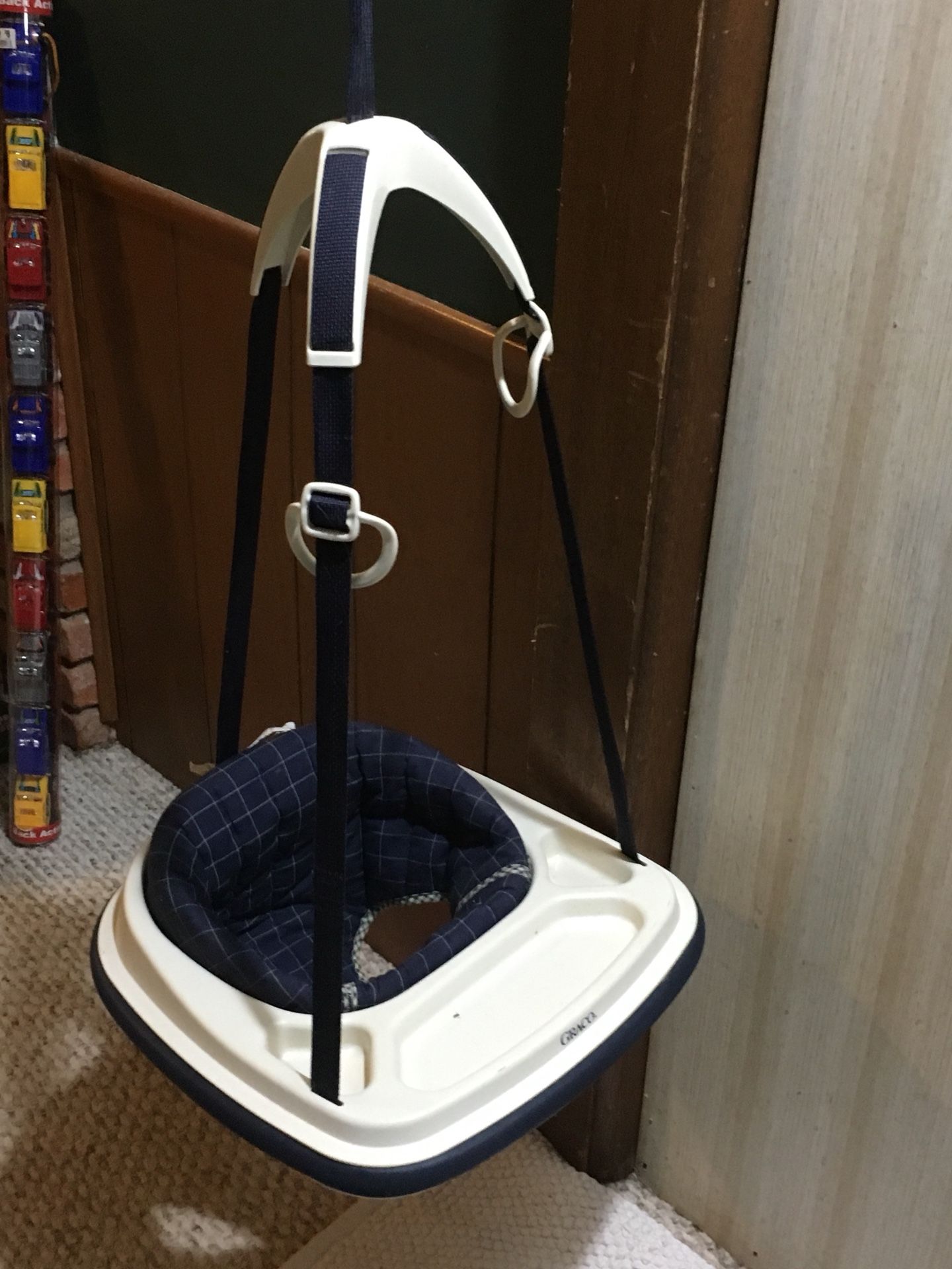 Johnny jumper seat. If your baby is active he will love this it is almost brand new!