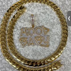 12mm heavy and smooth Miami Cuban links necklace And pendant💥💥💥