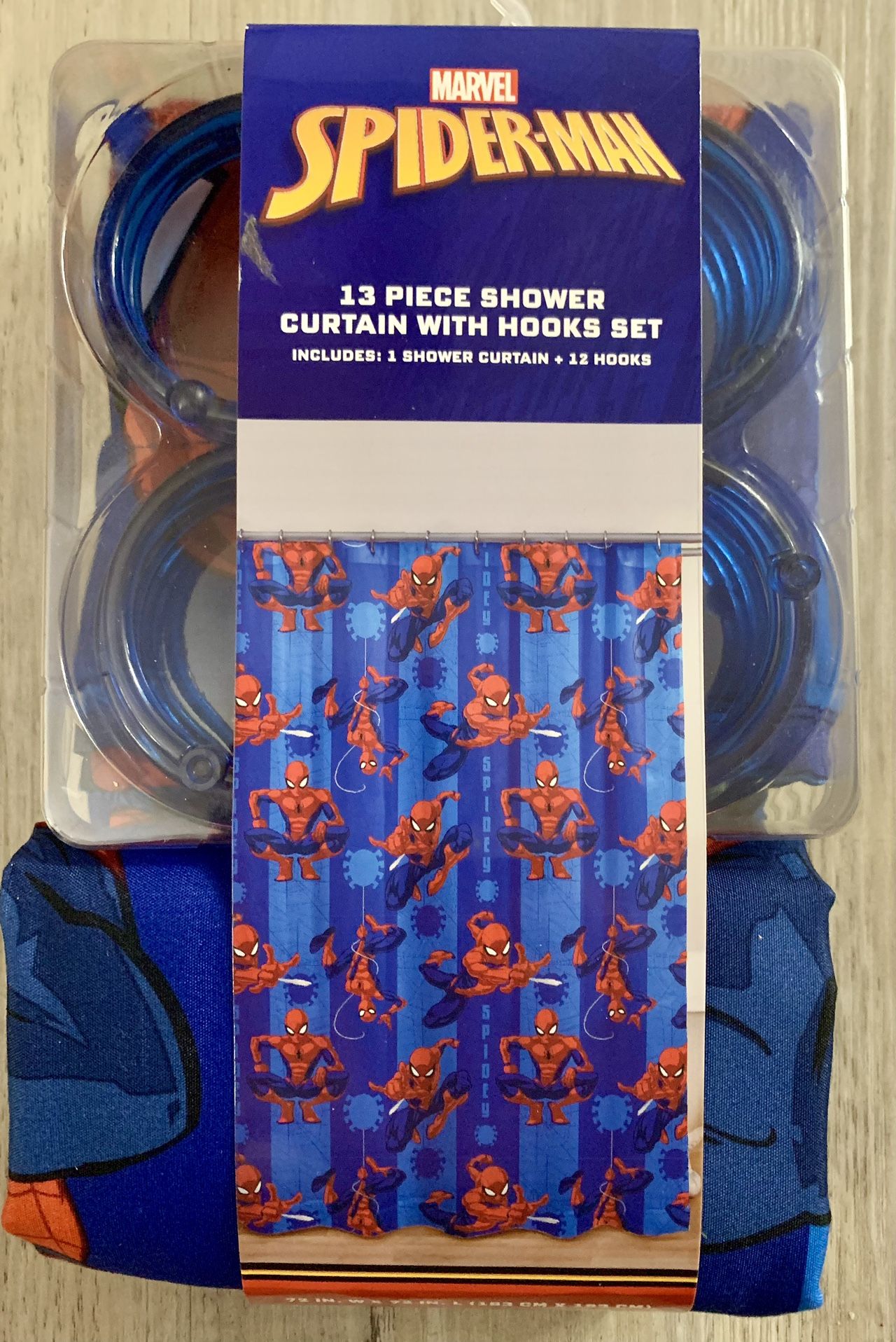 SpiderMan 13-piece Shower Curtain Set
