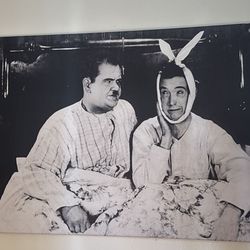 Charlie Chaplin in Bed Canvas (as seen on friends) - New Condition