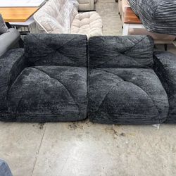2-Seater Tufted Velvet Sofa, No Assembly Boneless Cloud Couch
