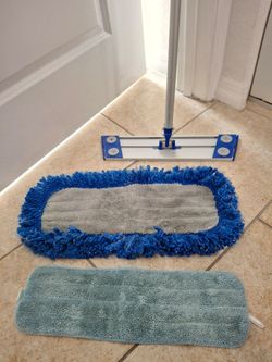 Telescopic Flat Mop And Duster,  slightly used