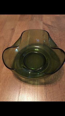 Green Glass Decor Bowl