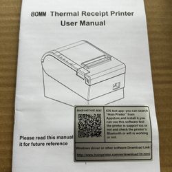 SPECIAL!!!Hoin Hop-E802 80mm Thermal Receipt Printer - Black - New Open Box To Take Pictures