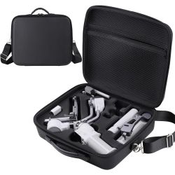 PONYRC RS 4 Mini Carrying Case, Waterproof Portable PU leather Storage Shoulder Bag Travel Case for DJI RS 4 Mini Creator Combo Gimbal Lightweight Sta