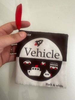 Black and white contrast baby book