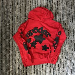 Spider Hoodie Beluga Red 