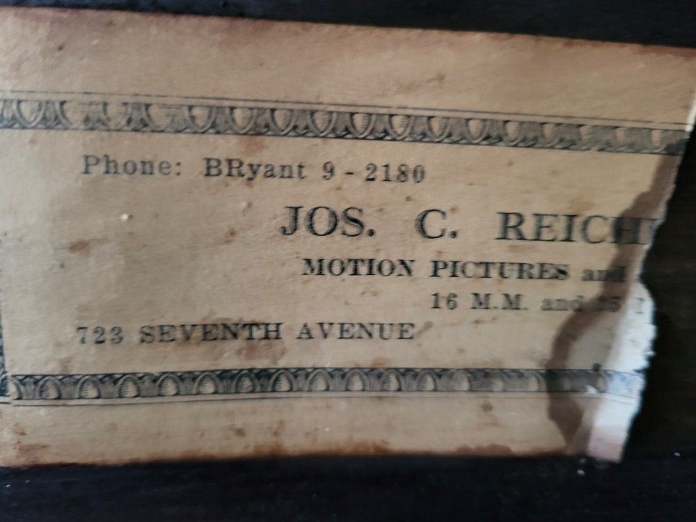 Antique - Motion Picture Film Screen 1930's Carry Case 4x4x4ft
