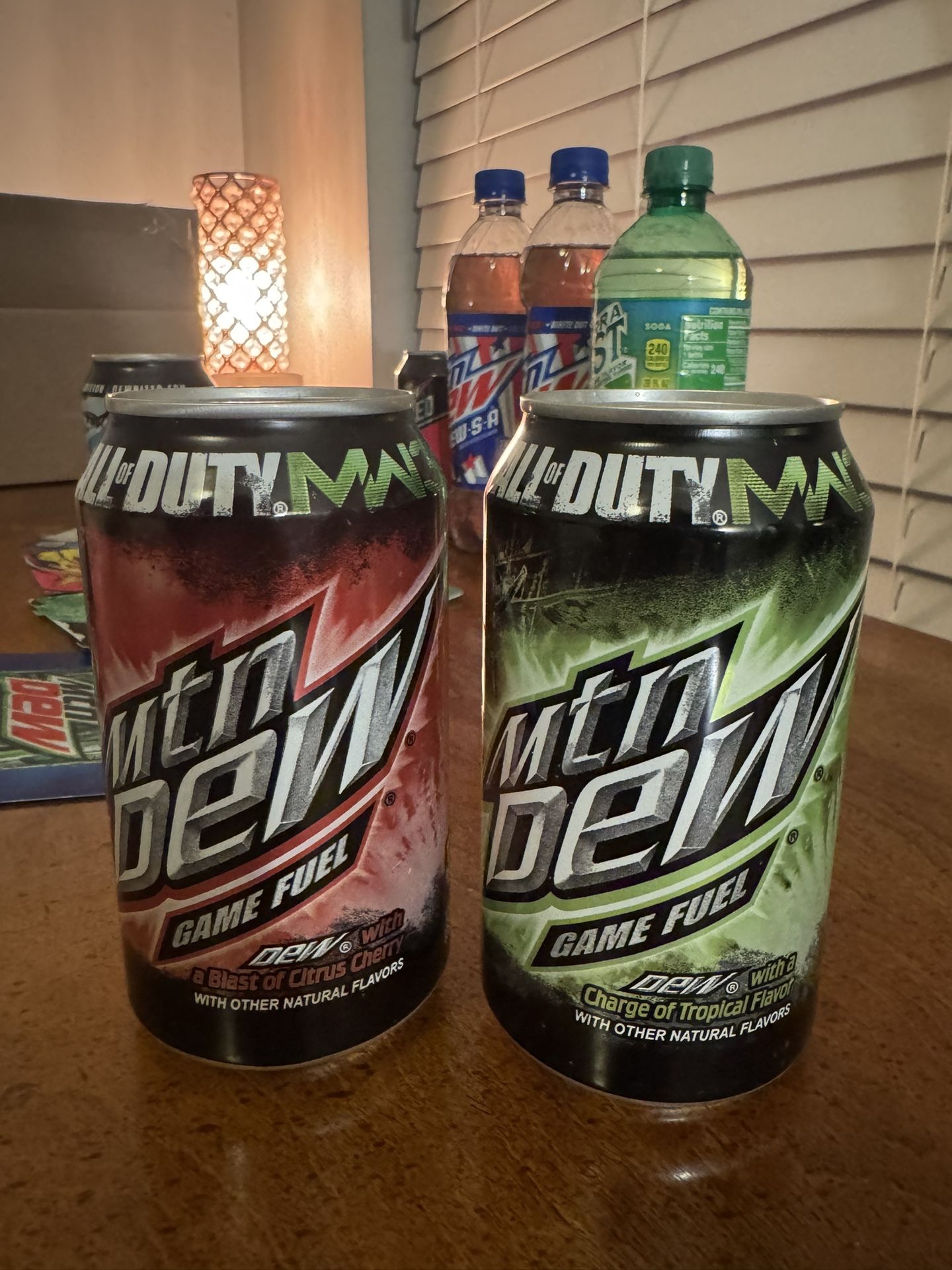 MW3 Gamefuel Mtn Dew 12oz Cans, Top Unopened Bottom Drained