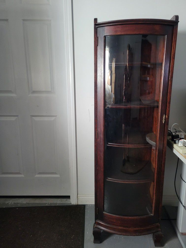 Curved Glass China Cabinet