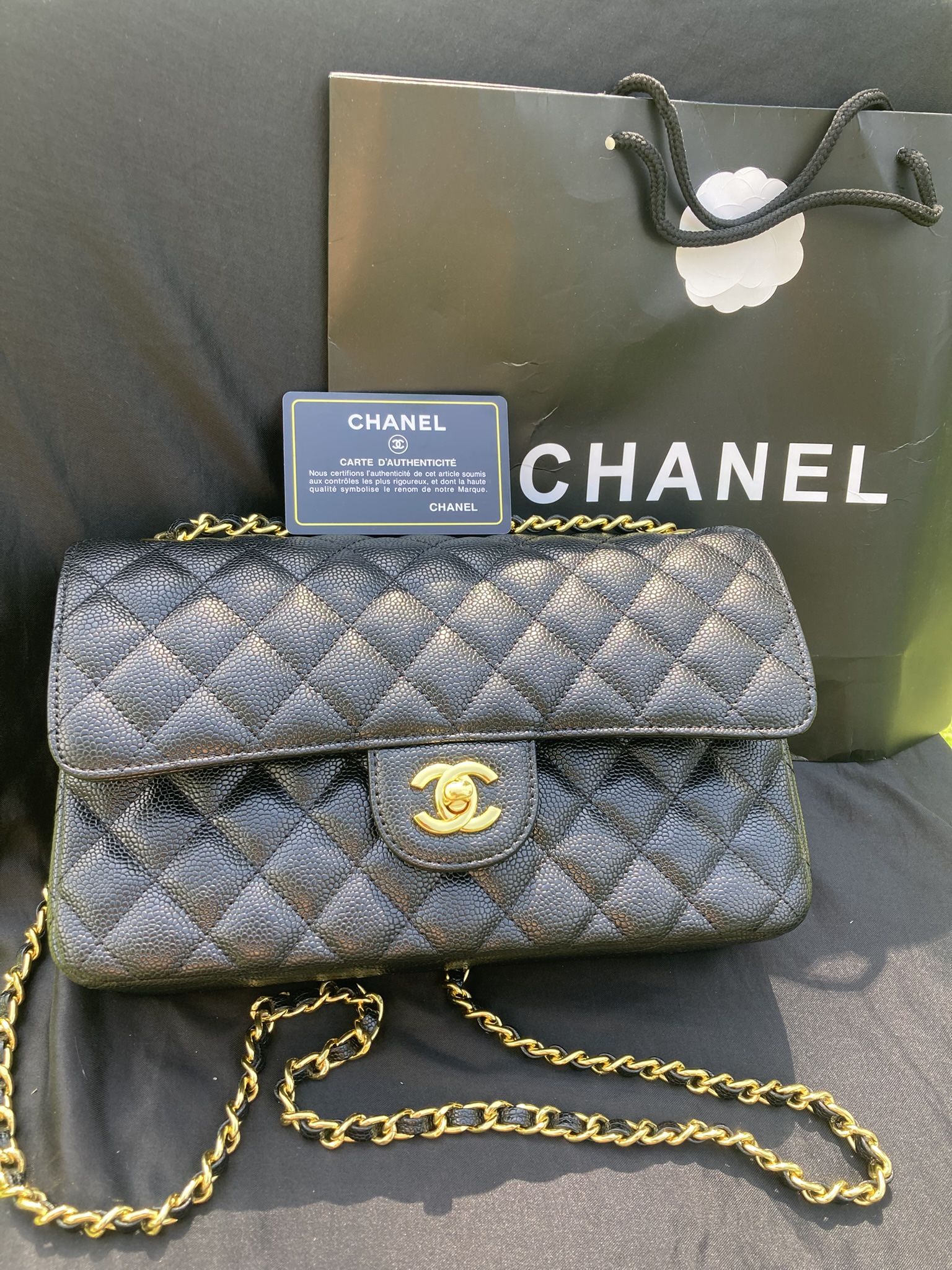 Black Caviar Leather Chanel Purse 