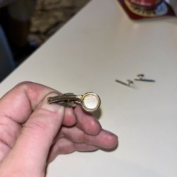 Matching Tie Clips And CuffLinks.