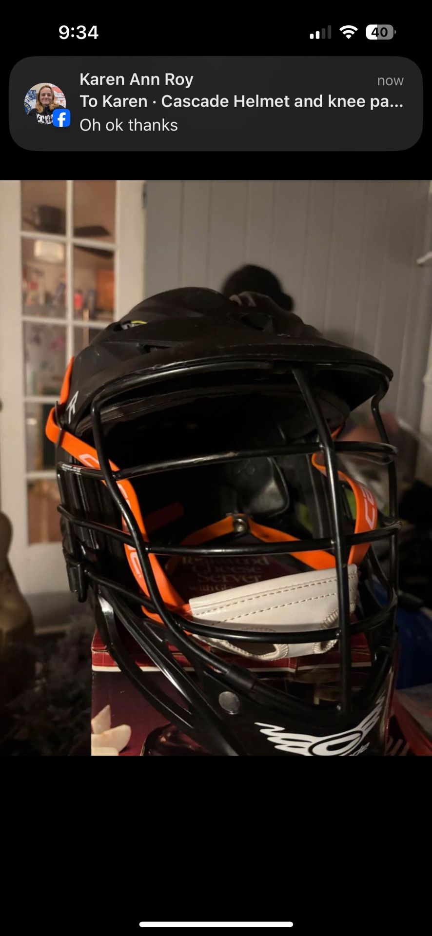 Lacrosse Knew Pads And Helmet