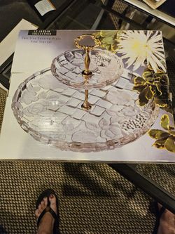LeJardin 2 Tier Serving Platter