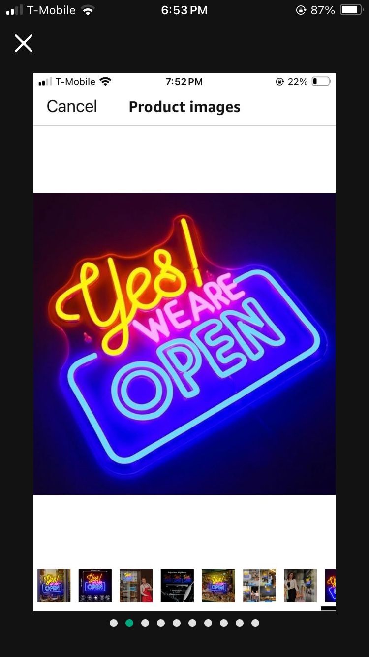 Yes We Are Open Neon Sign 