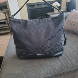 Coach  Signature Shoulder/ Crossbody Hobo Bag  (Monogram)