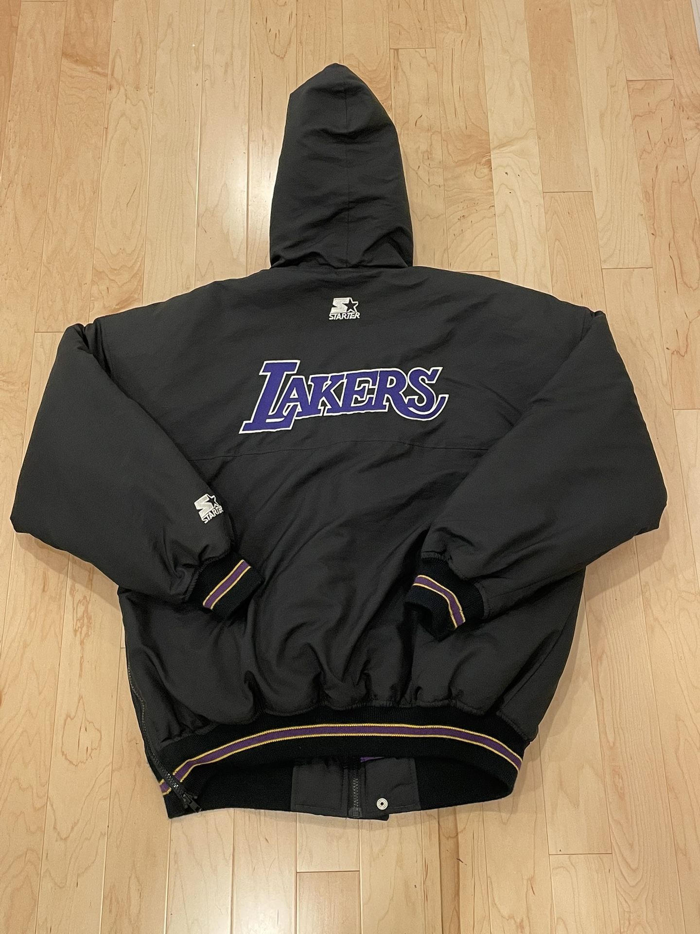 RARE 90’s Vintage Los Angeles LA Lakers NBA Starter Parka Jacket Men’s Size Large