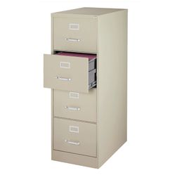 WorkPro® 26-1/2"D Vertical 4-Drawer Legal-Size File Cabinet, Putty #776