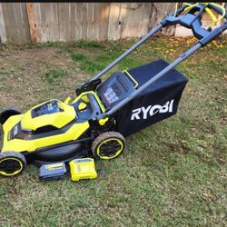 RYOBI 40V HP Brushless 21 in. Cordless Battery Walk Behind Self-Propelled Lawn Mower with (1) 6.0 Ah Batteries and Charger