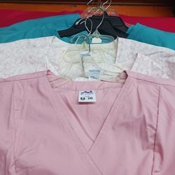 5 New 2X Scrub Tops 