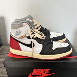 Rare Los Angeles union Air Jordan retro 1  black red white