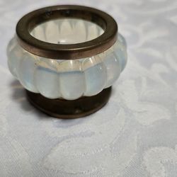 Antique Art Deco Pierre D'Avesn (Girre) French Opalescent Glass Master Open Salt