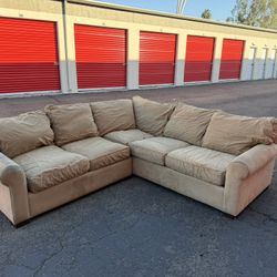 2 Piece Light Brown Sectional Sofa
